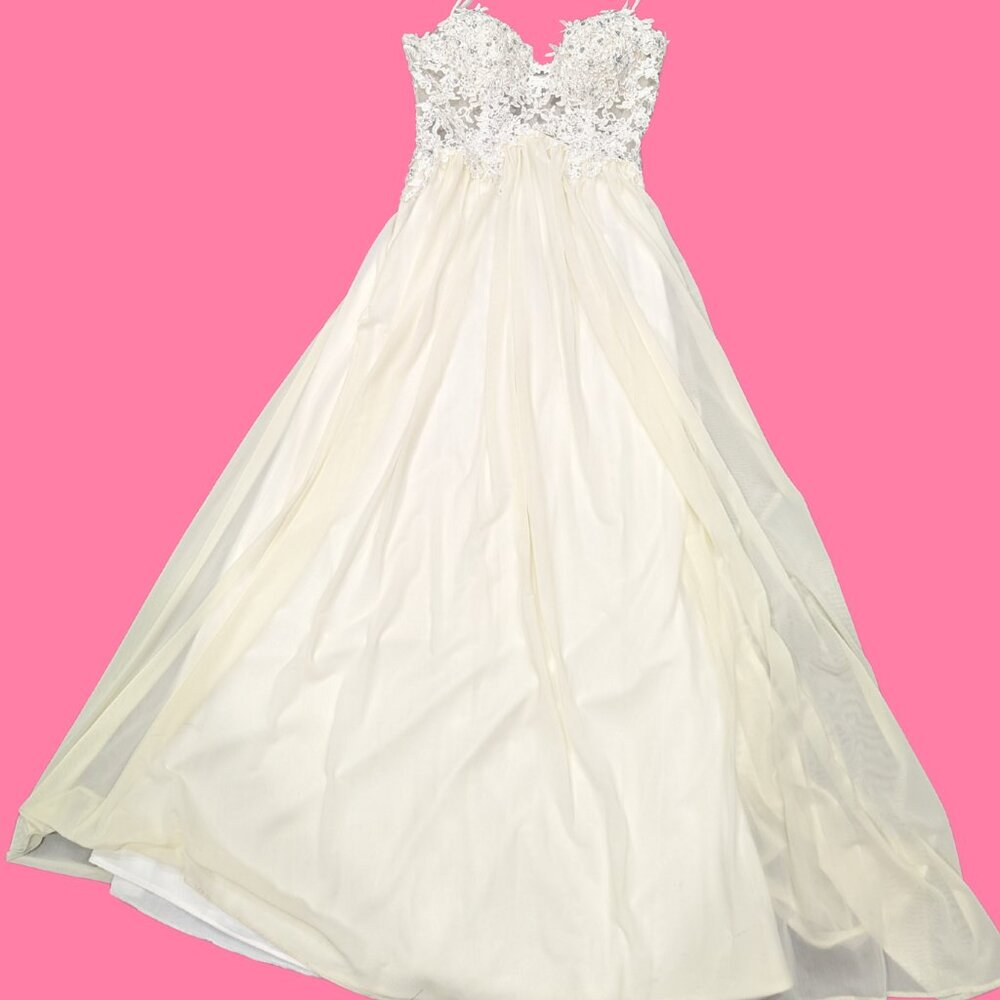 Jovani White Strapless Prom or Wedding Dress
